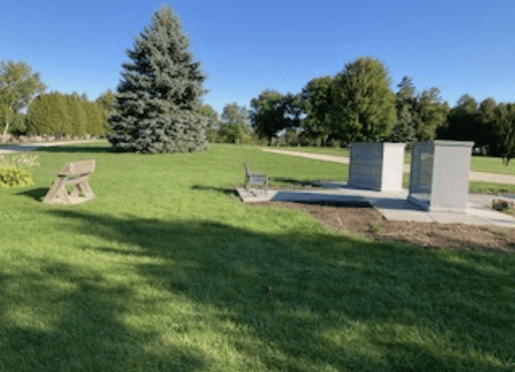 Cemetery Columbaria with benches