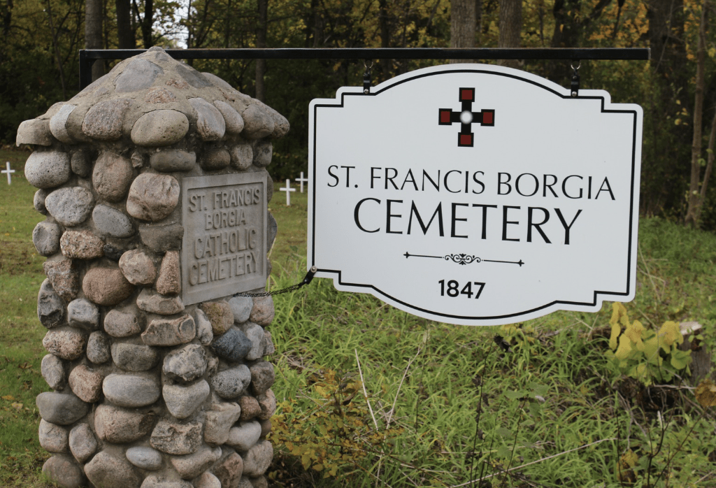 Cemetery sign